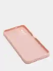 Коралловый меланж чехол Samsung Galaxy A03S матовый силиконовый с закрытым низом и бархатом внутри