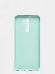 Бирюзовый чехол для Xiaomi Redmi 9 матовый, силиконовый, с закрытым низом и бархатом внутри