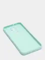 Бирюзовый чехол для Xiaomi Redmi 9 матовый, силиконовый, с закрытым низом и бархатом внутри