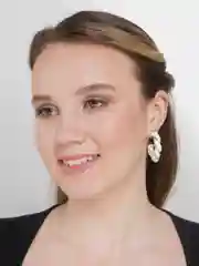 Бежевый серьги кольца в корейском стиле / серьги конго