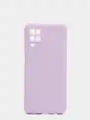 Лавандовый чехол Samsung Galaxy A12, M12 матовый силиконовый с закрытым низом и бархатом внутри