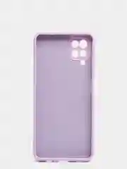 Лавандовый чехол Samsung Galaxy A12, M12 матовый силиконовый с закрытым низом и бархатом внутри