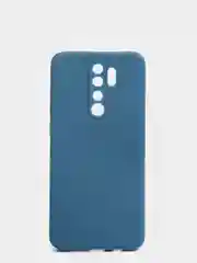 Синий меланж чехол силиконовый Xiaomi Redmi Note 8 PRO с защитой камер, закрытым низом и бархатом