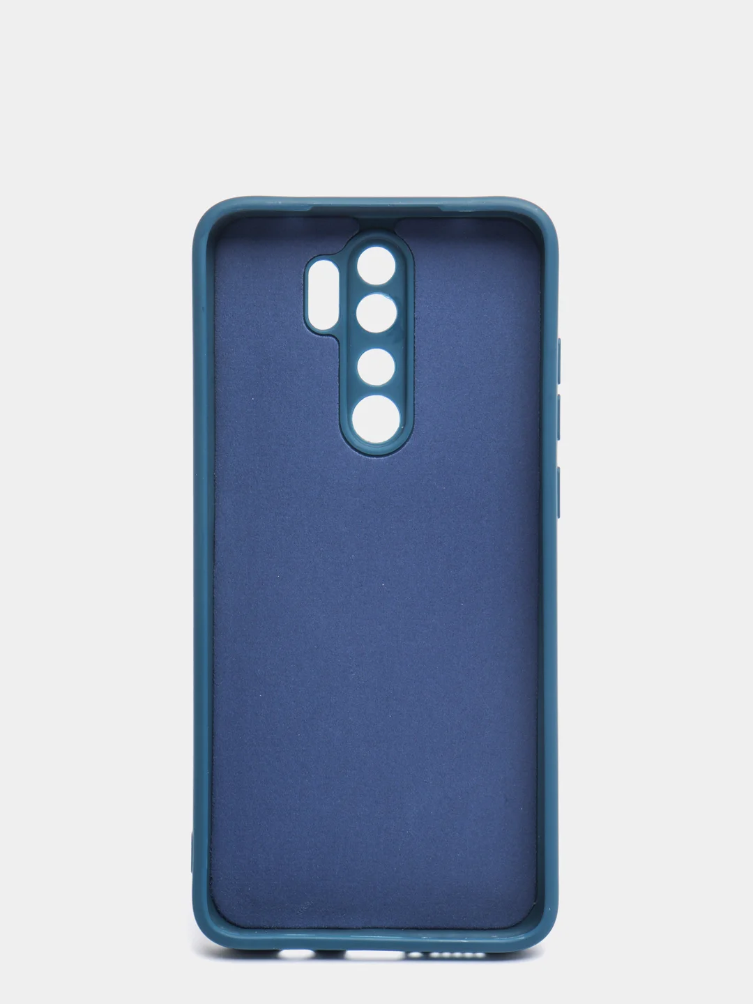 Синий меланж чехол силиконовый Xiaomi Redmi Note 8 PRO с защитой камер, закрытым низом и бархатом