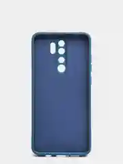 Синий меланж чехол силиконовый Xiaomi Redmi Note 8 PRO с защитой камер, закрытым низом и бархатом