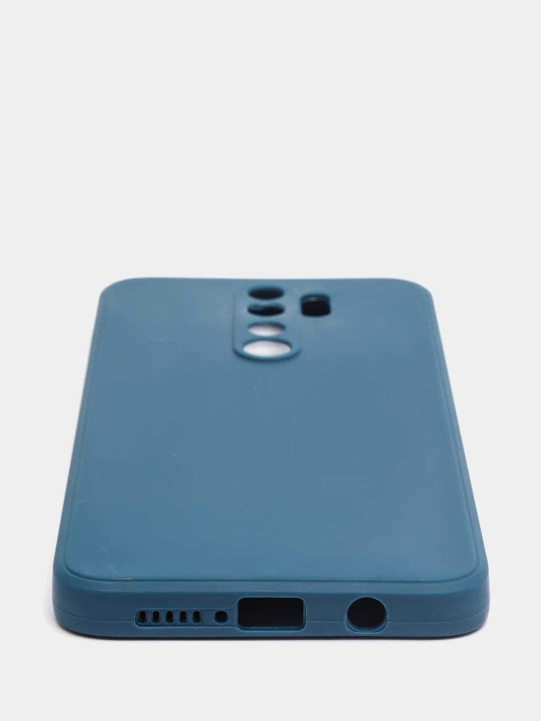 Синий меланж чехол силиконовый Xiaomi Redmi Note 8 PRO с защитой камер, закрытым низом и бархатом