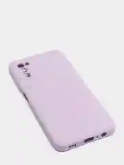 Лавандовый чехол Samsung Galaxy A03S матовый силиконовый с закрытым низом и бархатом внутри