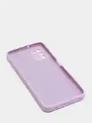 Лавандовый чехол Samsung Galaxy A03S матовый силиконовый с закрытым низом и бархатом внутри