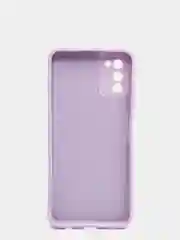 Лавандовый чехол Samsung Galaxy A03S матовый силиконовый с закрытым низом и бархатом внутри