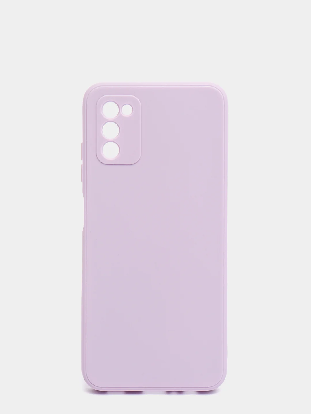 Лавандовый чехол Samsung Galaxy A03S матовый силиконовый с закрытым низом и бархатом внутри