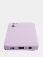 Лавандовый чехол Samsung Galaxy A03S матовый силиконовый с закрытым низом и бархатом внутри