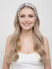 Зеленый повязка на голову с цветочным принтом