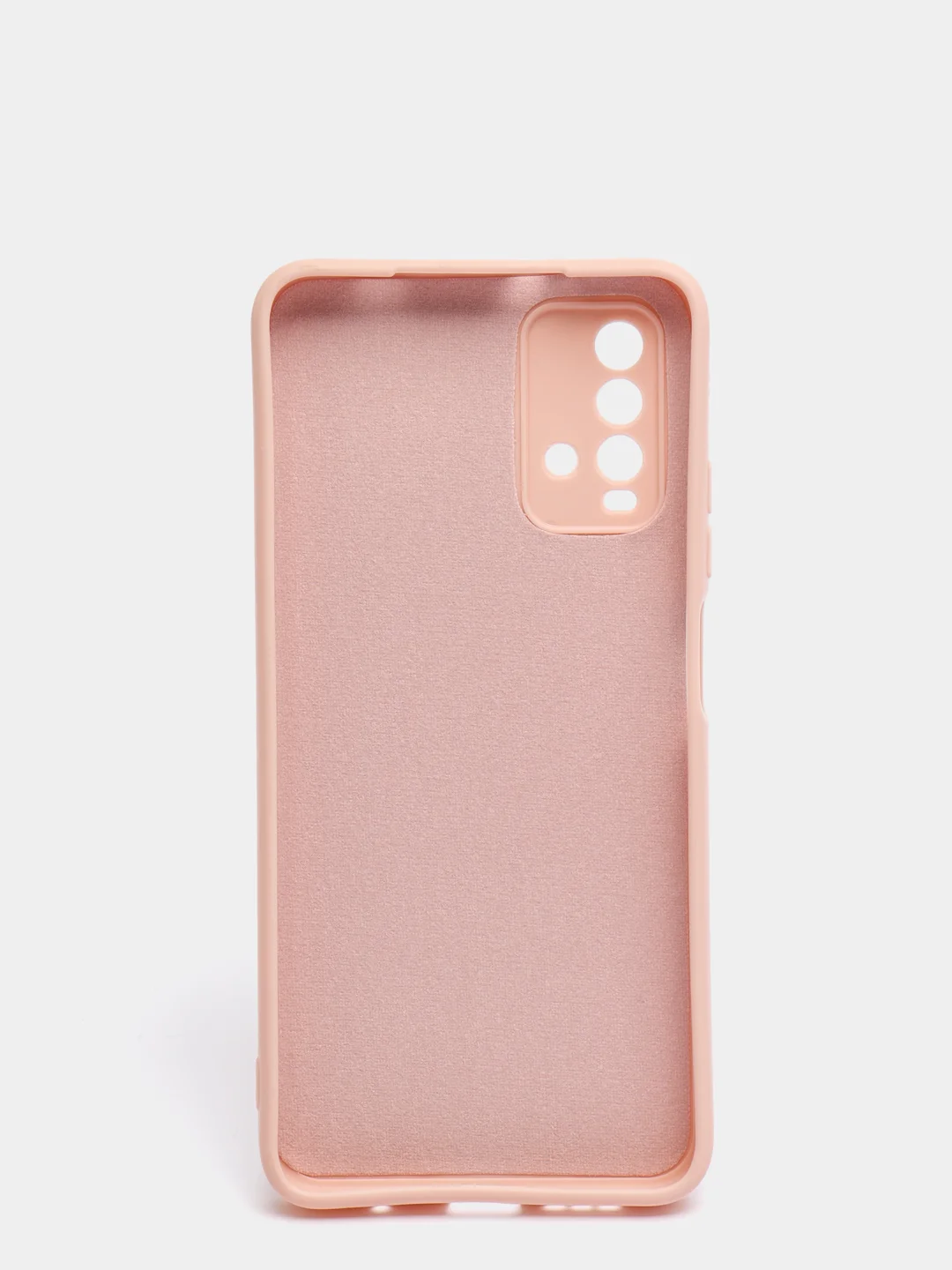 Коралловый меланж чехол для Xiaomi Redmi 9T матовый силиконовый с защитой камер и бархатом внутри