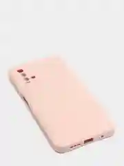 Коралловый меланж чехол для Xiaomi Redmi 9T матовый силиконовый с защитой камер и бархатом внутри