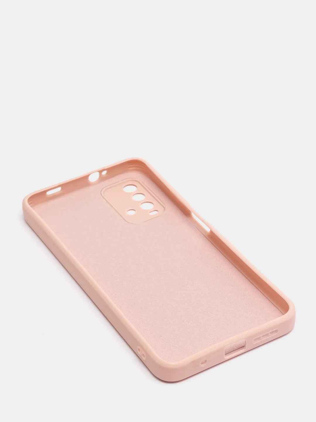 Коралловый меланж чехол для Xiaomi Redmi 9T матовый силиконовый с защитой камер и бархатом внутри