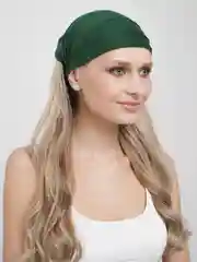 Зеленый бандана на голову на резинке