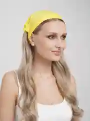 Желтый бандана на голову на резинке