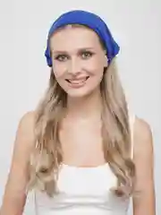 Синий бандана на голову на резинке