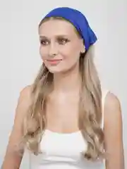 Синий бандана на голову на резинке