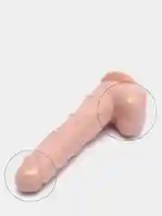 Бежевый фаллоимитатор с присоской J.B, 20 см