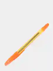 Оранжевый ручка ШАРИКОВАЯ СТАММ 511 NEON СИНЯЯ 1,0ММ, ПРОЗРАЧНЫЙ КОРПУС С БЛЕСТКАМИ 3 ШТ