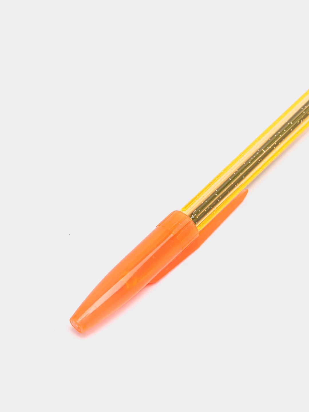 Оранжевый ручка ШАРИКОВАЯ СТАММ 511 NEON СИНЯЯ 1,0ММ, ПРОЗРАЧНЫЙ КОРПУС С БЛЕСТКАМИ 3 ШТ