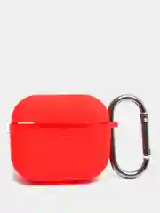 Красный силиконовый чехол для Apple AirPods 3 поколения 2021 (с карабином)