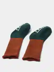 Зеленый детские махровые удлиненные носки