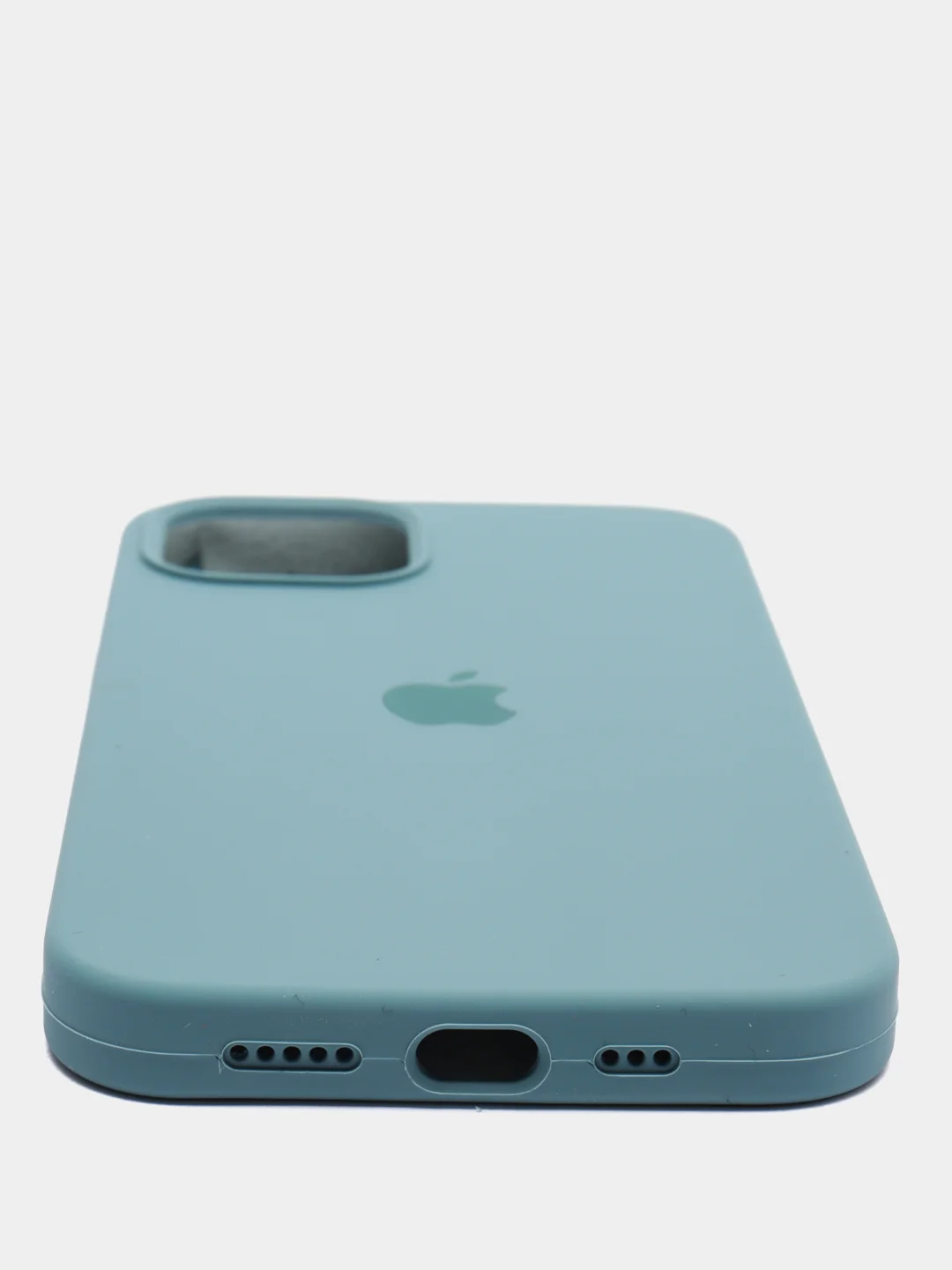 Зелёный хаки чехол Silicone Case для iPhone 13 с закрытым низом