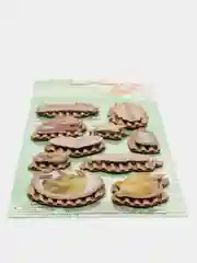 Розовый многослойные гофрированные наклейки, объемные