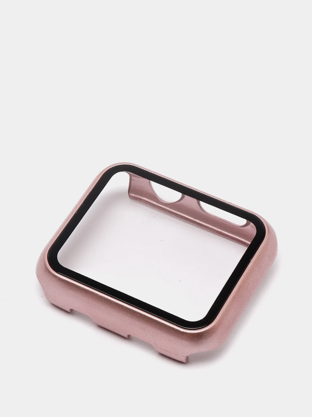 Розовый бампер с защитным стеклом для Apple Watch 38/40/41/42/44/45/49