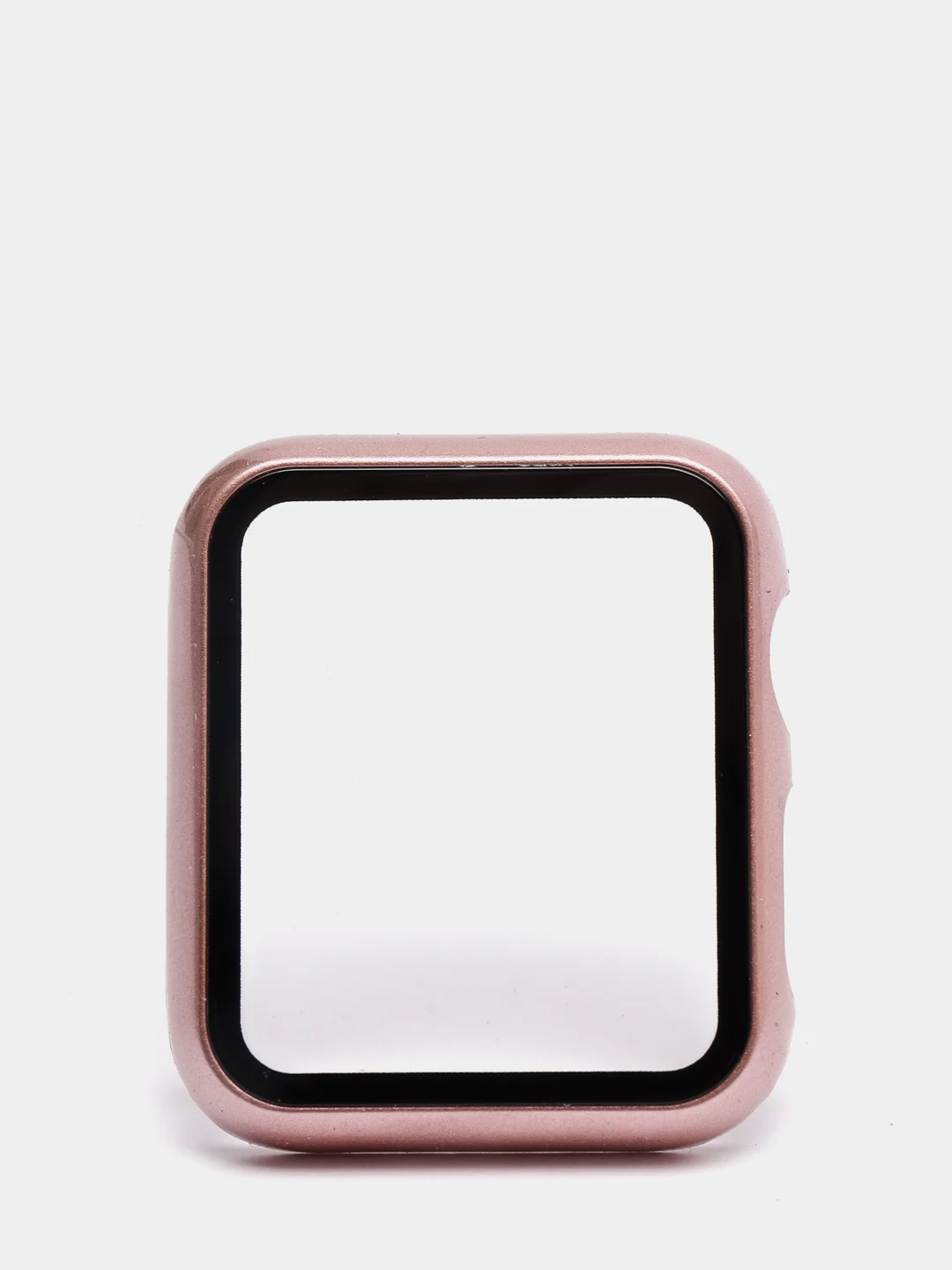 Розовый бампер с защитным стеклом для Apple Watch 38/40/41/42/44/45/49