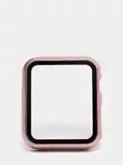 Розовый бампер с защитным стеклом для Apple Watch 38/40/41/42/44/45/49