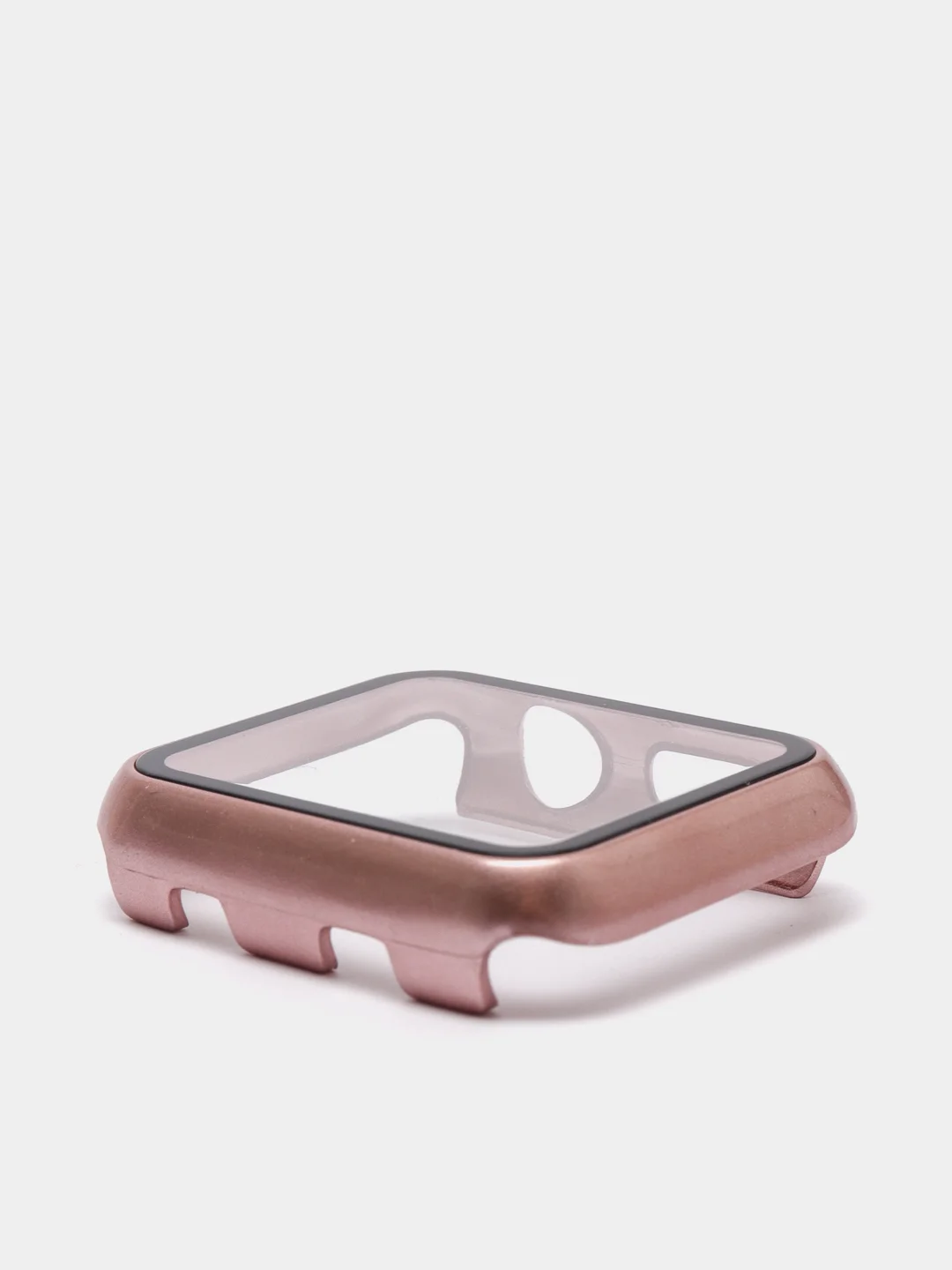 Розовый бампер с защитным стеклом для Apple Watch 38/40/41/42/44/45/49