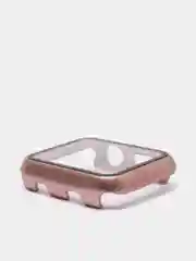 Розовый бампер с защитным стеклом для Apple Watch 38/40/41/42/44/45/49
