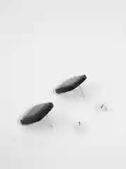 Белый серьги Minimalism "Квадраты"