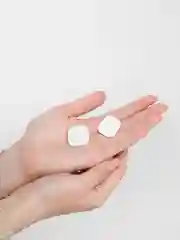 Белый серьги Minimalism "Квадраты"