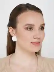 Белый серьги Minimalism "Квадраты"