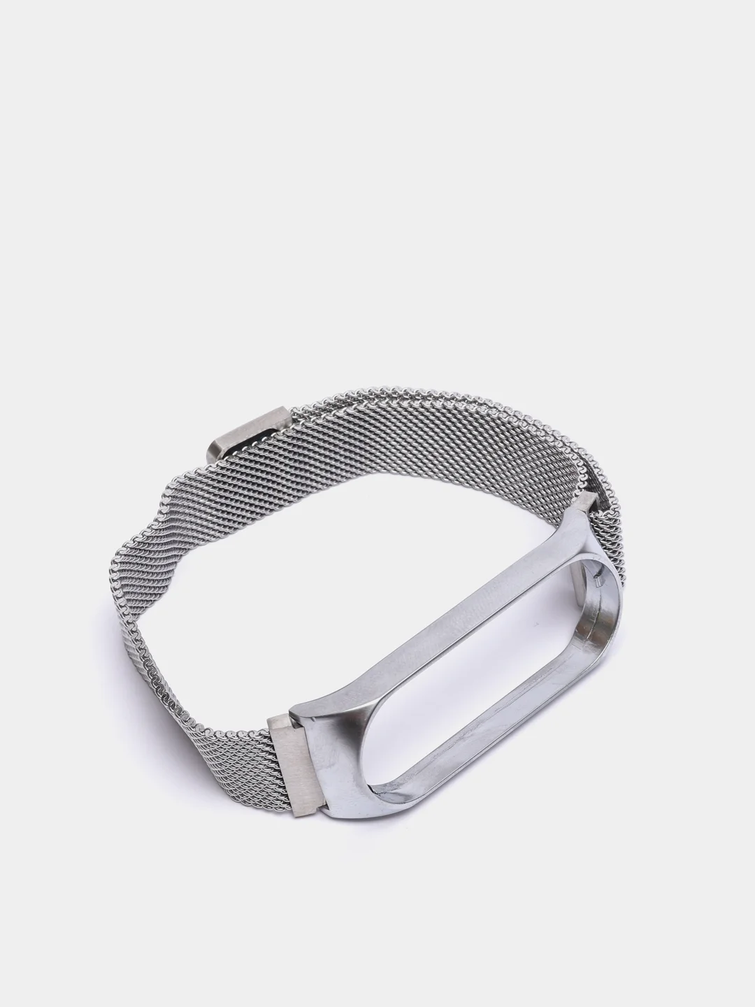 Серебряный металлический ремешок для Xiaomi Mi Band 3 и 4