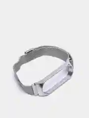 Серебряный металлический ремешок для Xiaomi Mi Band 3 и 4