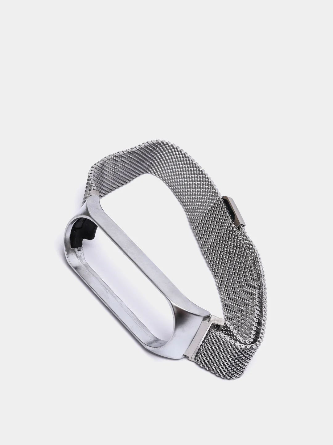 Серебряный металлический ремешок для Xiaomi Mi Band 3 и 4
