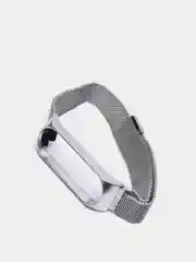 Серебряный металлический ремешок для Xiaomi Mi Band 3 и 4