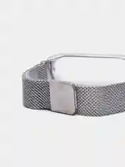 Серебряный металлический ремешок для Xiaomi Mi Band 3 и 4
