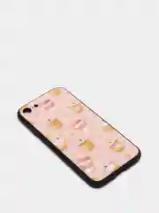 Красный чехол для iPhone 7, 8, SE, ромбик