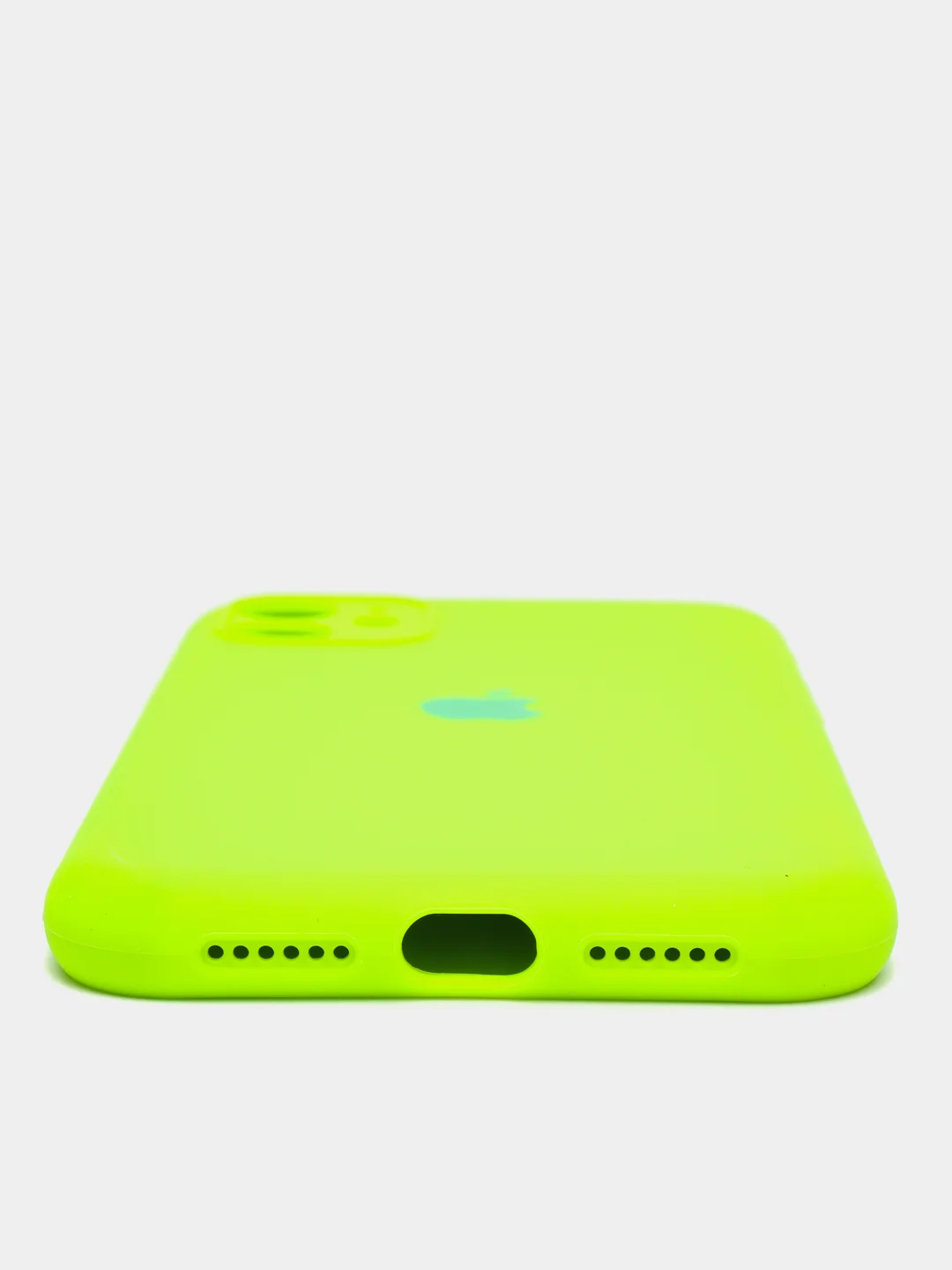 Салатовый чехол Silicone Case для iPhone 13 /11/12/12 ProMax с защитой камеры с бархатной подкладкой