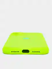 Салатовый чехол Silicone Case для iPhone 13 /11/12/12 ProMax с защитой камеры с бархатной подкладкой