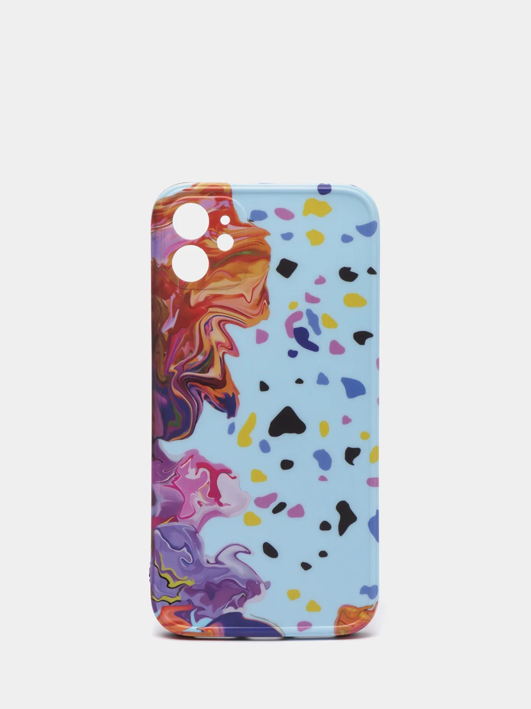 Голубой чехол "Абстракция" для iPhone 11, 12