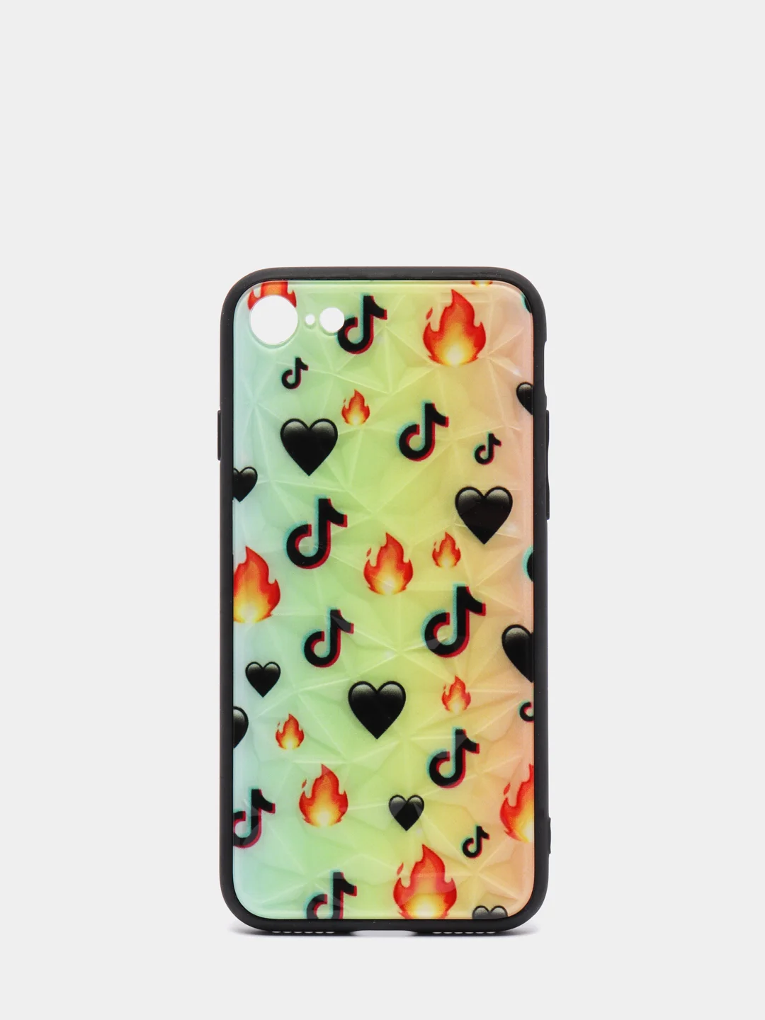 Голубой чехол для iPhone 7, 8, SE, ромбик