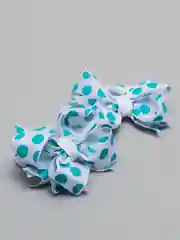 Бирюзовый бантики для волос из репсовой ленты