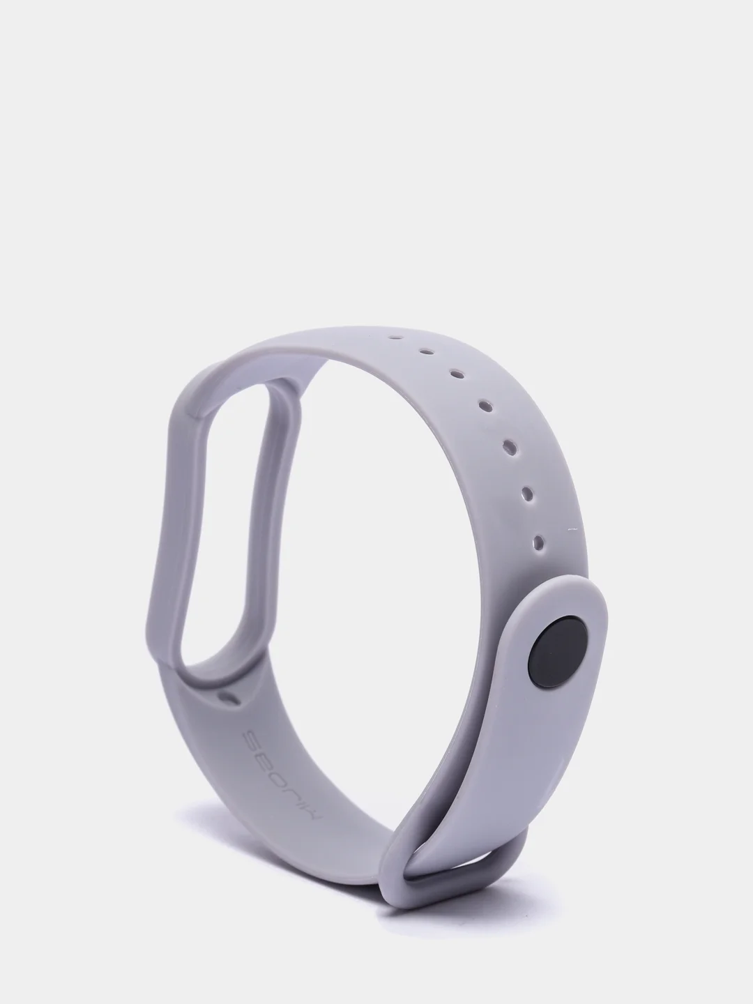 Серый ремешок для Xiaomi Mi Band 5 / 6 / 7, силиконовый